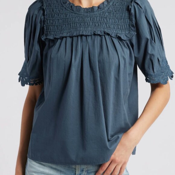 Cleobella Nicky Smocked Top - Picture 1 of 8